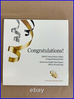 2020-W US Mint Congratulations Set American Eagle Silver Proof Coin, Low Mintage