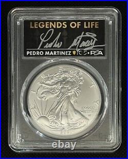 2021 $1 American Silver Eagle T-2 Legends of Life Pedro Martinez PCGS MS70