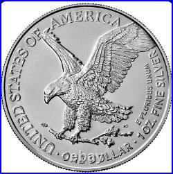 2021 1 oz American Eagle Silver Coins. BU Type 2. Roll Of 20