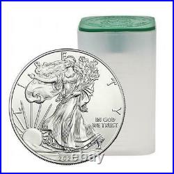 2021 1oz American Silver Eagles Tube of 20 Coins. 999 Silver Coins #A223