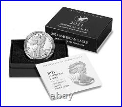 2021 S $1 Proof American Silver Eagle 1-oz Type 2 GEM Proof in OGP