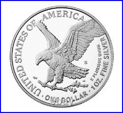 2021 S $1 Proof American Silver Eagle 1-oz Type 2 GEM Proof in OGP