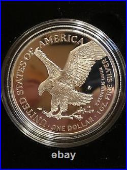 2021-S SF New Design 1 OZ American US Silver Eagle Proof Type 2 Reverse $1 Coin