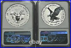 2021 S W $1 NGC PF69 REVERSE PROOF EARLY RELEASE SILVER EAGLE 2pc DESIGNER SET