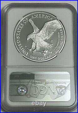 2021 W $1 T-2 Ngc Pf70 Ultra Cameo Proof Silver Eagle Landing Great Eye Appeal