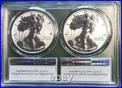 2021 W + 2021 S US Eagles PCGS PR-70-Design Edition- Dual-slab, very rare