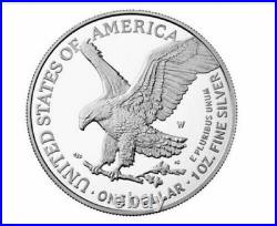 2021 W American Eagle 1 oz Silver Proof New Reverse PRESALE TYPE 2