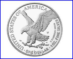2021 W American Eagle 1 oz Silver Proof New Reverse PRESALE TYPE 2
