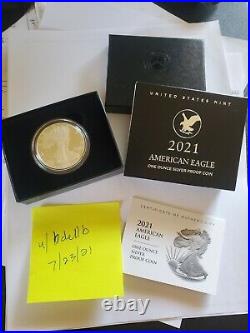 2021-W American Eagle One Ounce Silver Proof (21EAN) Type 2, IN-HAND