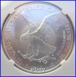 2021(W) American Silver Eagle type 2 FDOI NGC MS70 silver coin. 999 fine silver