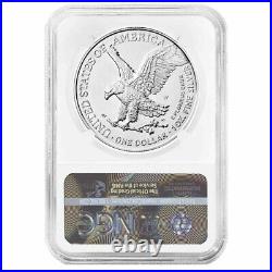 2021 W Burnished Silver Eagle NGC MS70 MICHAEL GAUDIOSO Sign First Day Of Issue