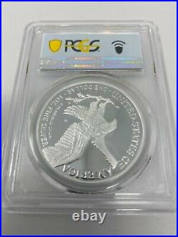 2021-W Proof $1 Type 2 American Silver Eagle PCGS PR70DCAM FDOI Flag L