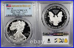 2021-W Proof Silver Eagle Type 1 35th Anniversary Advanced Release PCGS PR-70