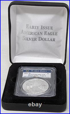 2021-W Silver Eagle Type 2 PCGS PR70DCAM Early Issue Flying Eagle. 999 $1