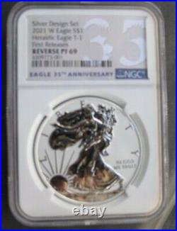 2021 w reverse proof silver eagle type 1 NGC PF 69