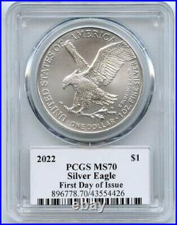 2022 $1 American Silver Eagle 1oz Dollar PCGS MS70 FDOI Thomas Cleveland Eagle