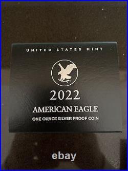 2022-S American Eagle One Ounce Silver Proof Coin (22EM) with COA