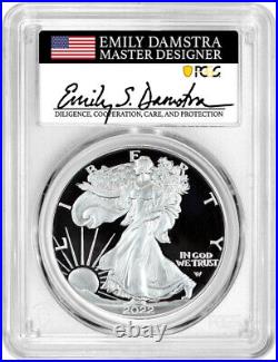 2022-S Proof Silver Eagle First Day of Issue PCGS PR70 Damstra Signed