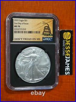 2022 Silver Eagle Ngc Ms70 First Day Of Issue Fdi Dont Tread On Me Dtom Label