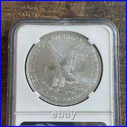 2022-W $1 Burnished American Silver Eagle FDOI. NGC MS70