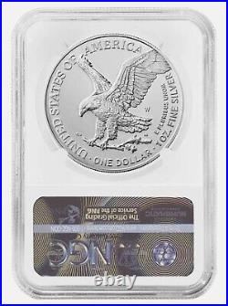 2022 W Burnished $1 Silver Eagle NGC MS70 First Day of Issue, FDI' FDOI
