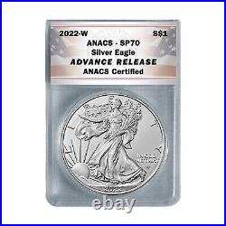 2022-W Burnished American Silver Eagle SP70 Advance Releases