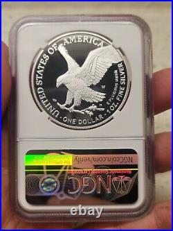 2022 W NGC PF69UC & Proof $1 Silver Eagle Congratulations Set, New Label! %%