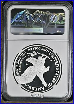 2022 W NGC PF70 $1 FIRST DAY OF ISSUE Silver Eagle Congratulations Set FDI Blue%