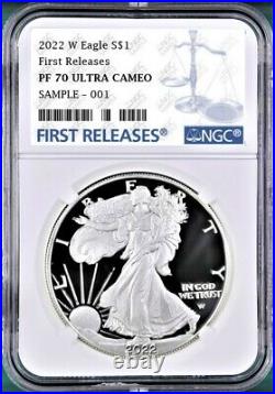 2022 W Proof Silver Eagle, Ngc Pf70uc Fr, First Release Label, Pre-sale