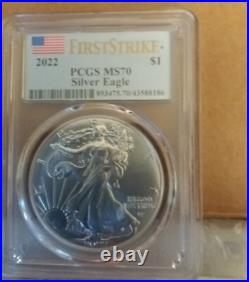 2022(W) Silver Eagle, 1st Strike PCGS MS70