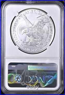 2022 w burnished silver eagle, ngc ms70 first day of issue, 1st label, in hand