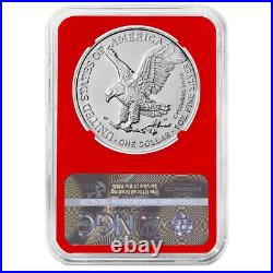 2023 $1 American Silver Eagle 3pc Set NGC MS70 Flag Label Red White Blue