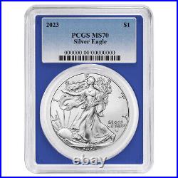2023 $1 American Silver Eagle 3pc Set PCGS MS70 Blue Label Red White Blue