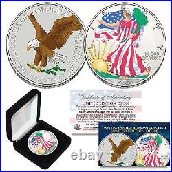 2023 1 oz Colorized 2-Sided American Silver Eagle (BU) with BOX & CERTIFICATE