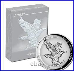 2023 Australian Wedge-tailed Eagle (Proof + Incused) 1oz 9999 silver 5000 minted
