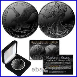 2023 BLACK RUTHENIUM 1 OZ. 999 Fine Silver BU American Eagle U. S. Coin TYPE 2