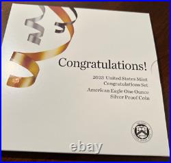 2023 Proof Silver Eagle Congratulations Set with OGP and COA