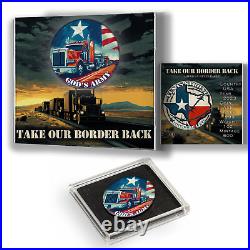 2023 U. S. Eagle Take Back Our Border Edition 1 oz Silver Coin 500 Mintage