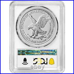 2023 (W) $1 American Silver Eagle 3pc Set PCGS MS70 FDOI Trump 45th Label Red Wh
