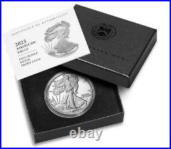 2023-W Proof $1 American Silver Eagle Box, OGP & COA