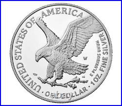 2023-W Proof $1 American Silver Eagle Box, OGP & COA