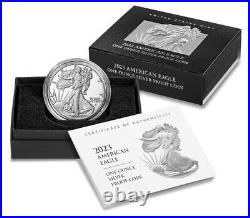 2023 W Proof American Silver Eagle One Ounce Silver In Mint Box With Coa