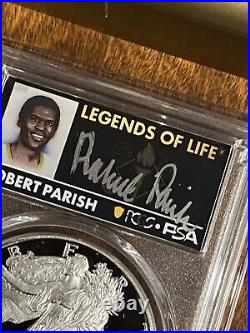 2023 W Proof Silver Eagle PCGS PR70DCAM AR Legends of Life Robert Parish Celtics