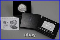 2023 W Uncirculated American Silver Eagle Dollar BU ASE Coin US Mint Box and COA
