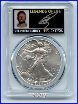 2024 $1 American Silver Eagle 1oz PCGS MS70 FDOI Legends of Life Stephen Curry