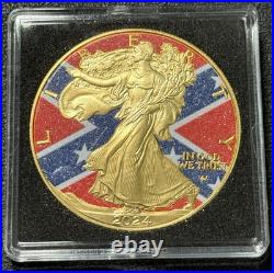 2024 1 Oz. 999 American Silver Eagle Confederate Diamond Flag Edition out of 500