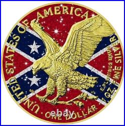 2024 1 Oz. 999 American Silver Eagle Confederate Diamond Flag Edition out of 500