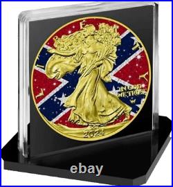 2024 1 Oz. 999 American Silver Eagle Confederate Diamond Flag Edition out of 500