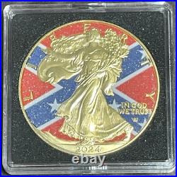 2024 1 Oz. 999 American Silver Eagle Confederate Diamond Flag Edition out of 500