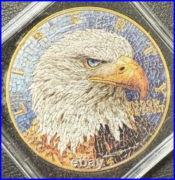 2024 1 Oz. 999 Silver American Eagle Mosaic Series Bald Eagle Colorized ASE /499